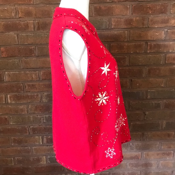 Christmas Vest Designers Originals Joy Snowflake - Picture 3 of 8
